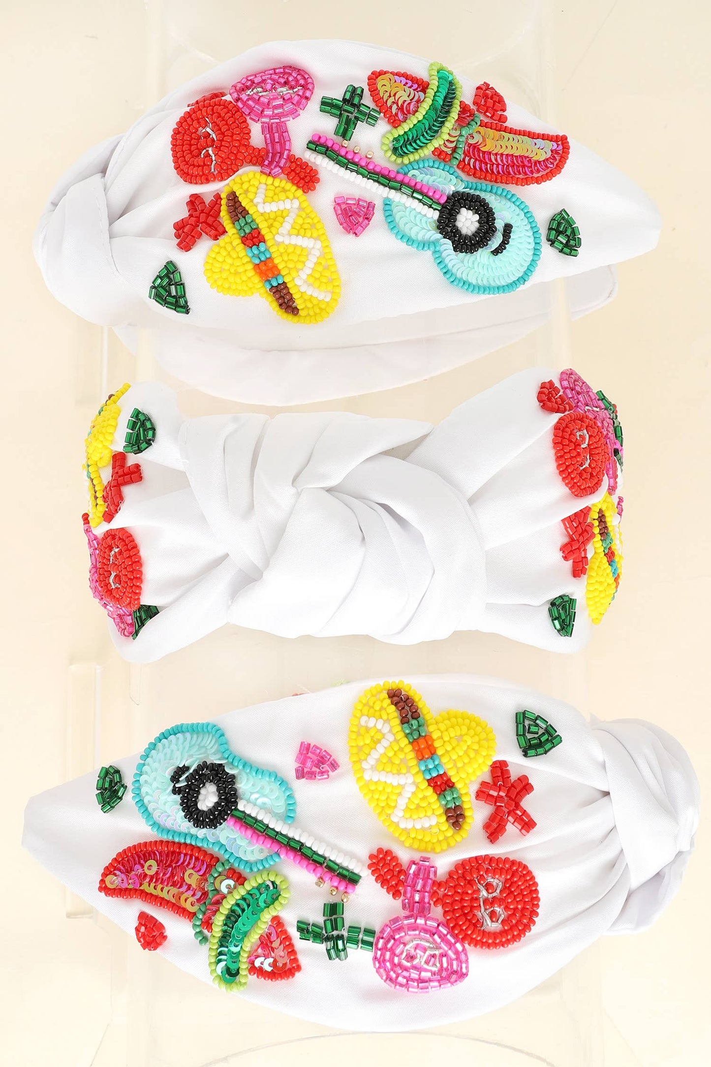 Cinco De Mayo Beaded Top Knotted Headband