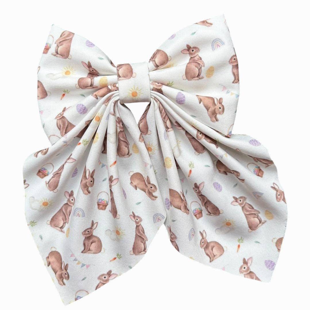 Easter printed coquette hairbows with alligator clip | 2 Styles