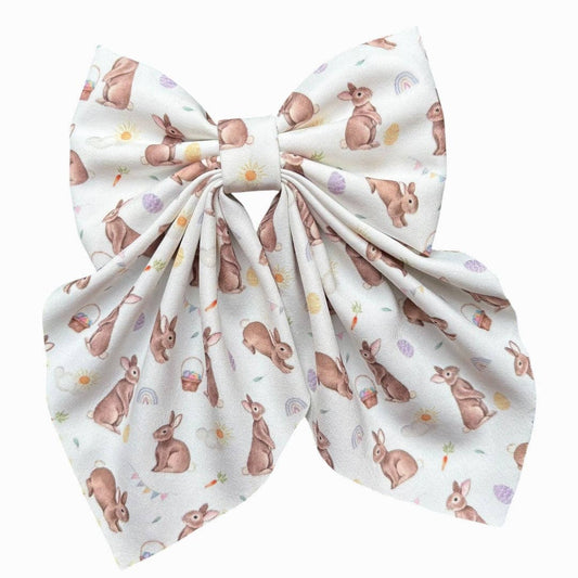Easter printed coquette hairbows with alligator clip | 2 Styles