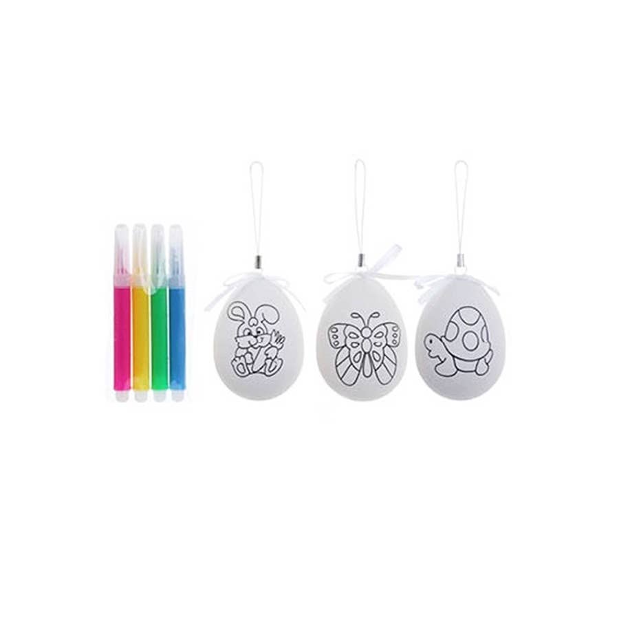 DIY White Easter Egg with Markers