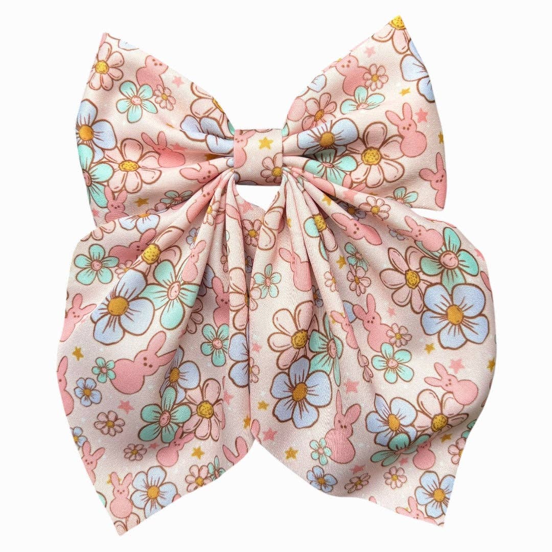 Easter printed coquette hairbows with alligator clip | 2 Styles