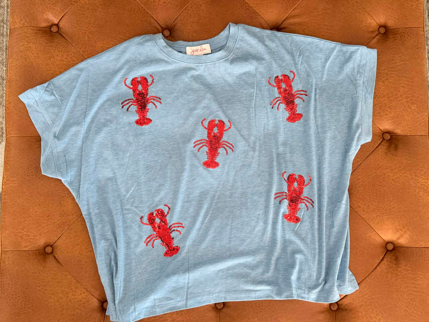 Crawfish Sequin Patch Top