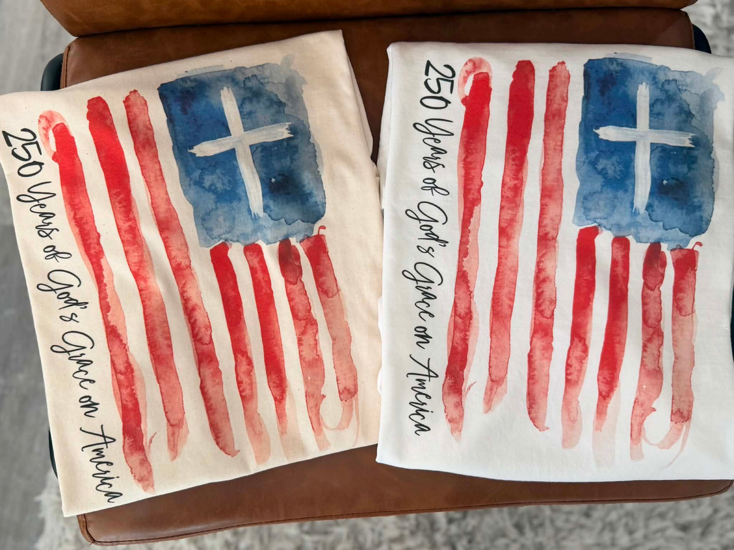 Watercolor flag- 250 years of God's Grace