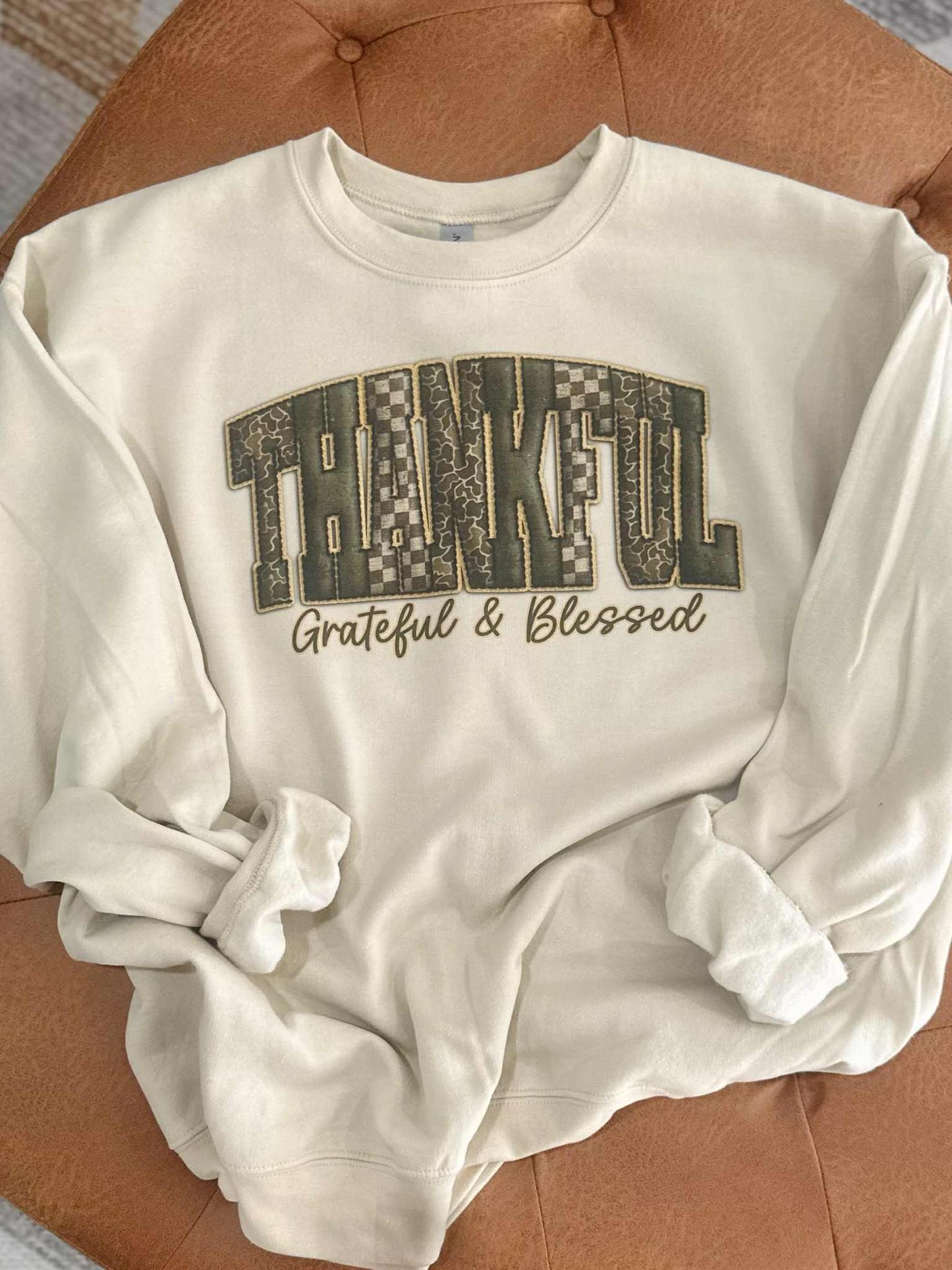 Thankful, Grateful, Blessed Crewneck