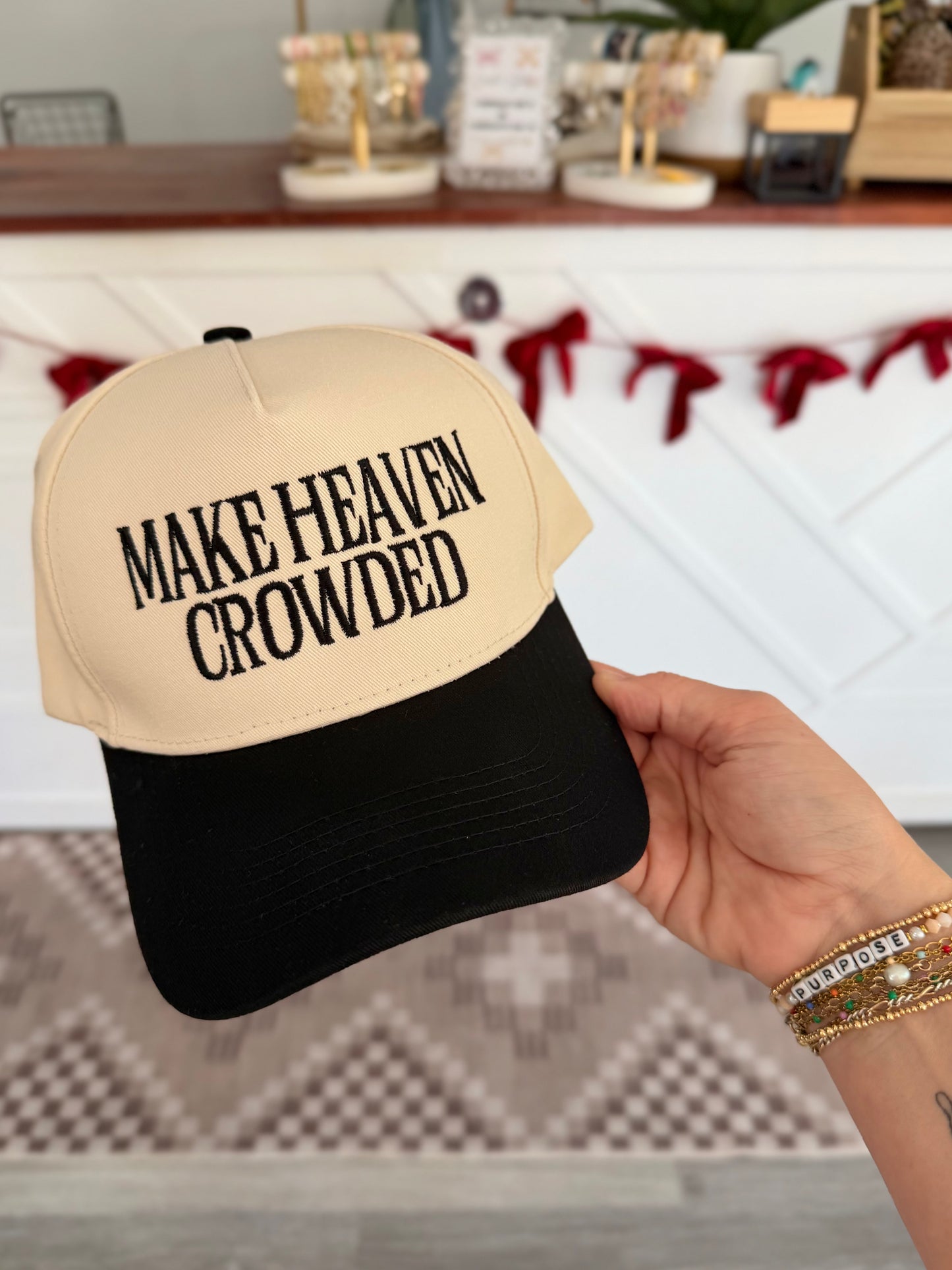 Make Heaven Crowded embroidered hat