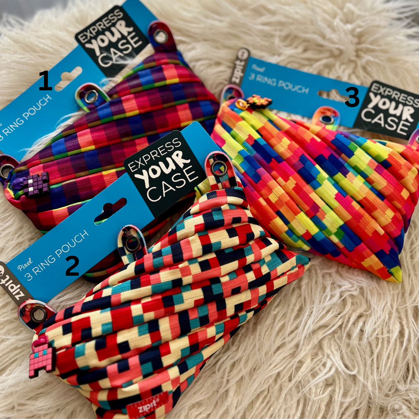 ZIPIT 3 Ring Pencil pouch | Back to school