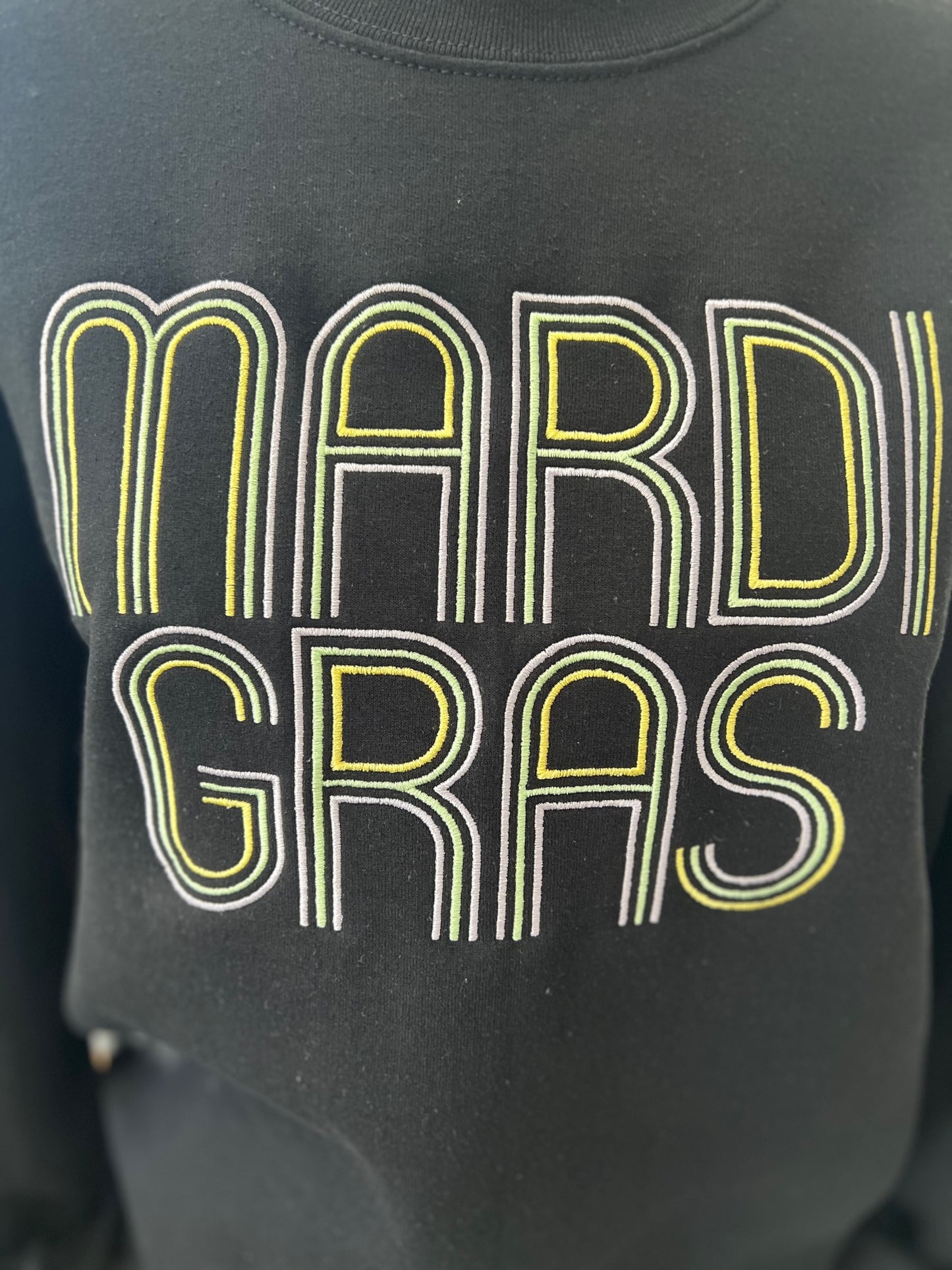 **PRE-ORDER** Mardi Gras Embroidered Sweatshirt