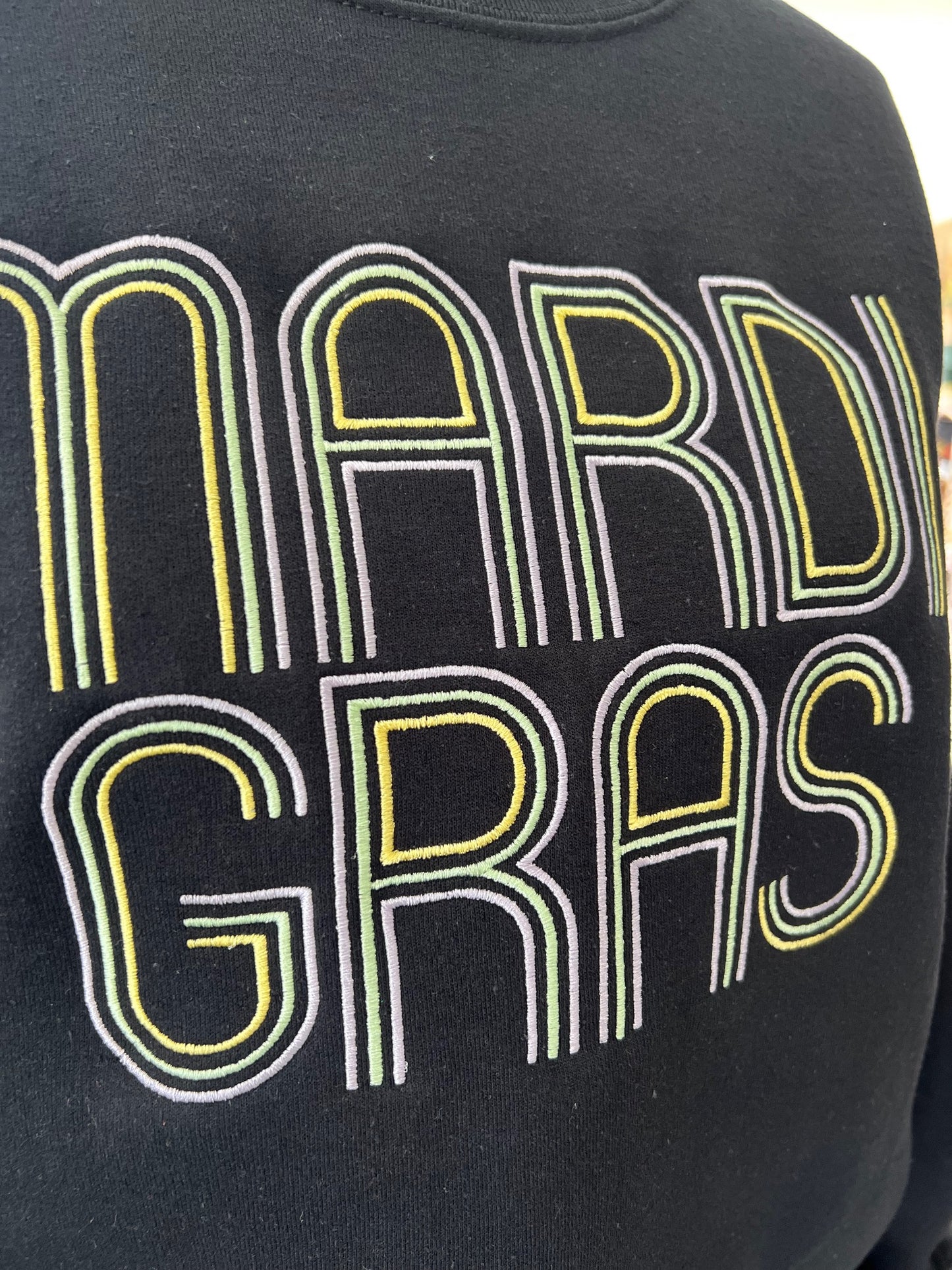 **PRE-ORDER** Mardi Gras Embroidered Sweatshirt