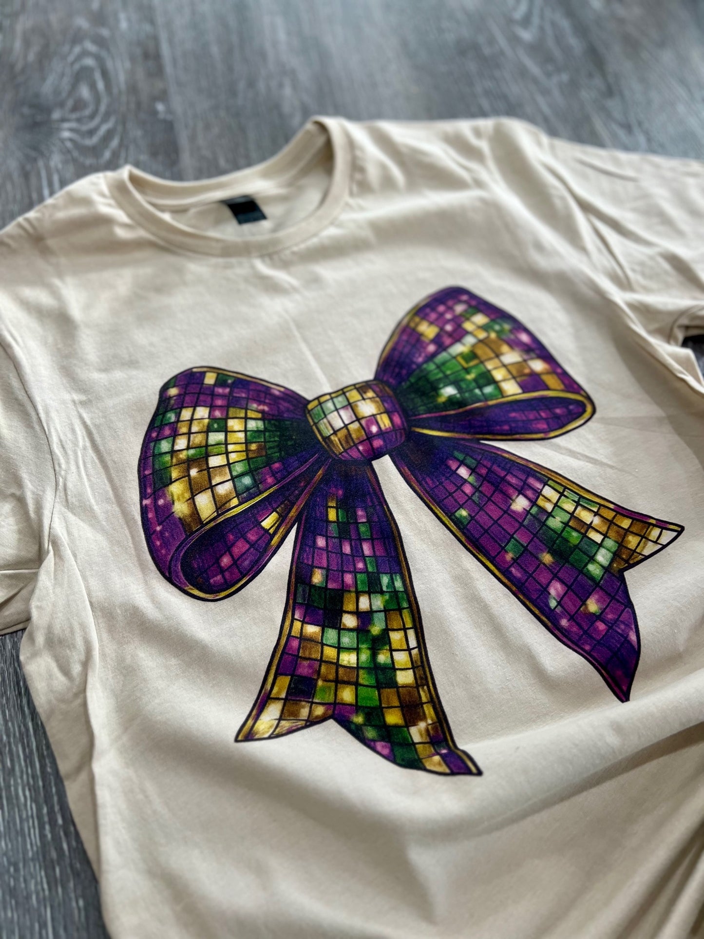 Mardi Gras Disco Ball Bow