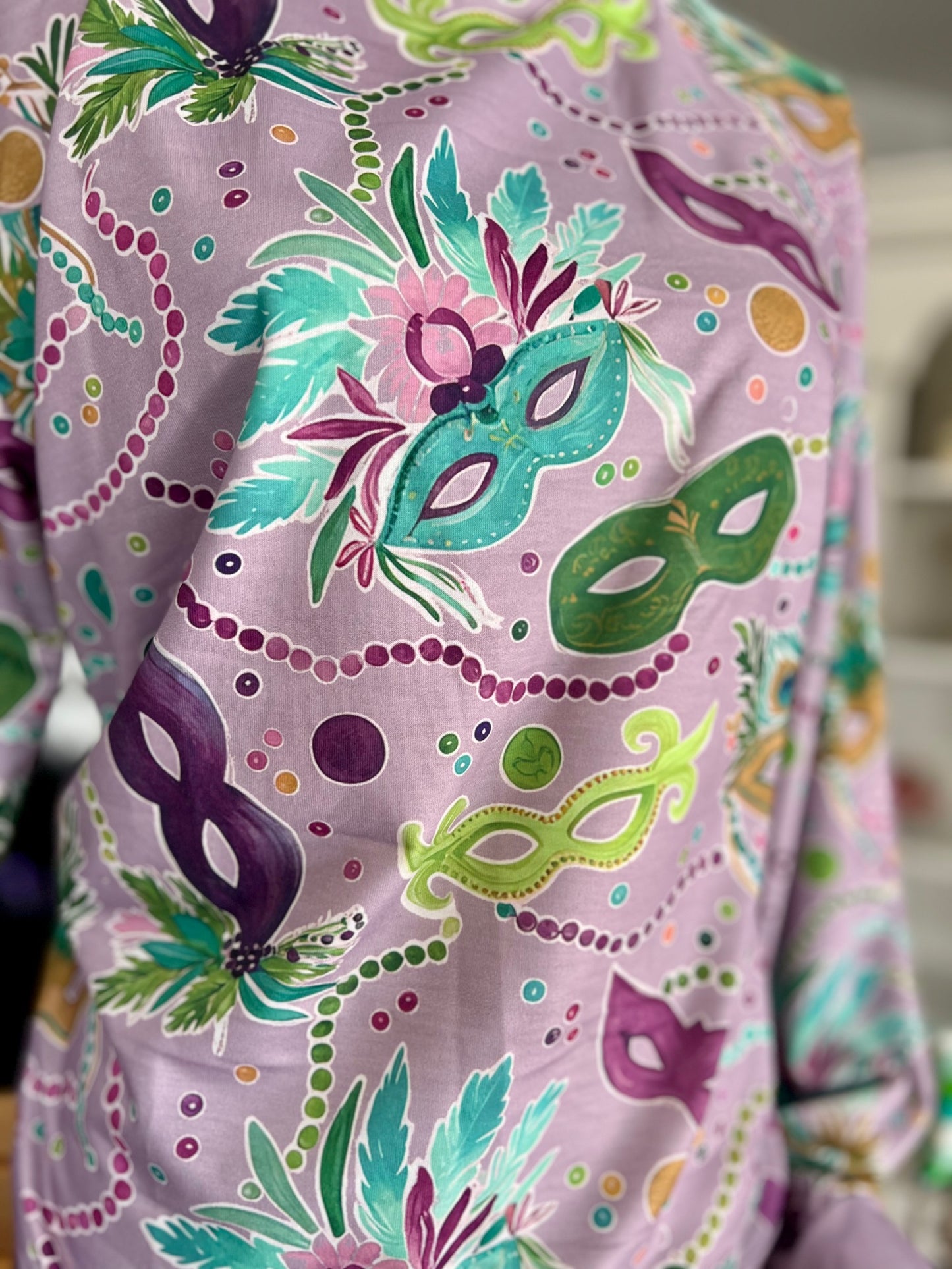 Mardi Gras Printed Sweatshirt