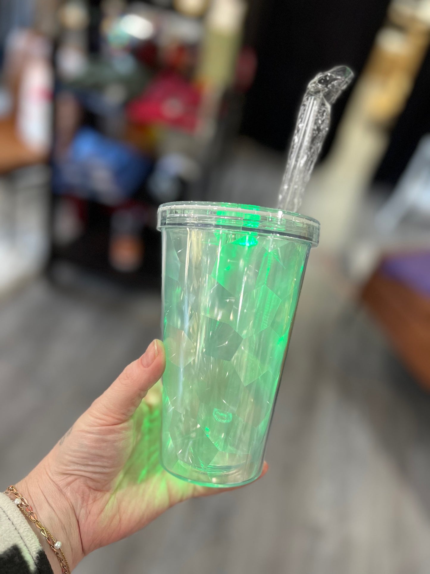 Mardi Gras LED light up Double Wall Tumbler