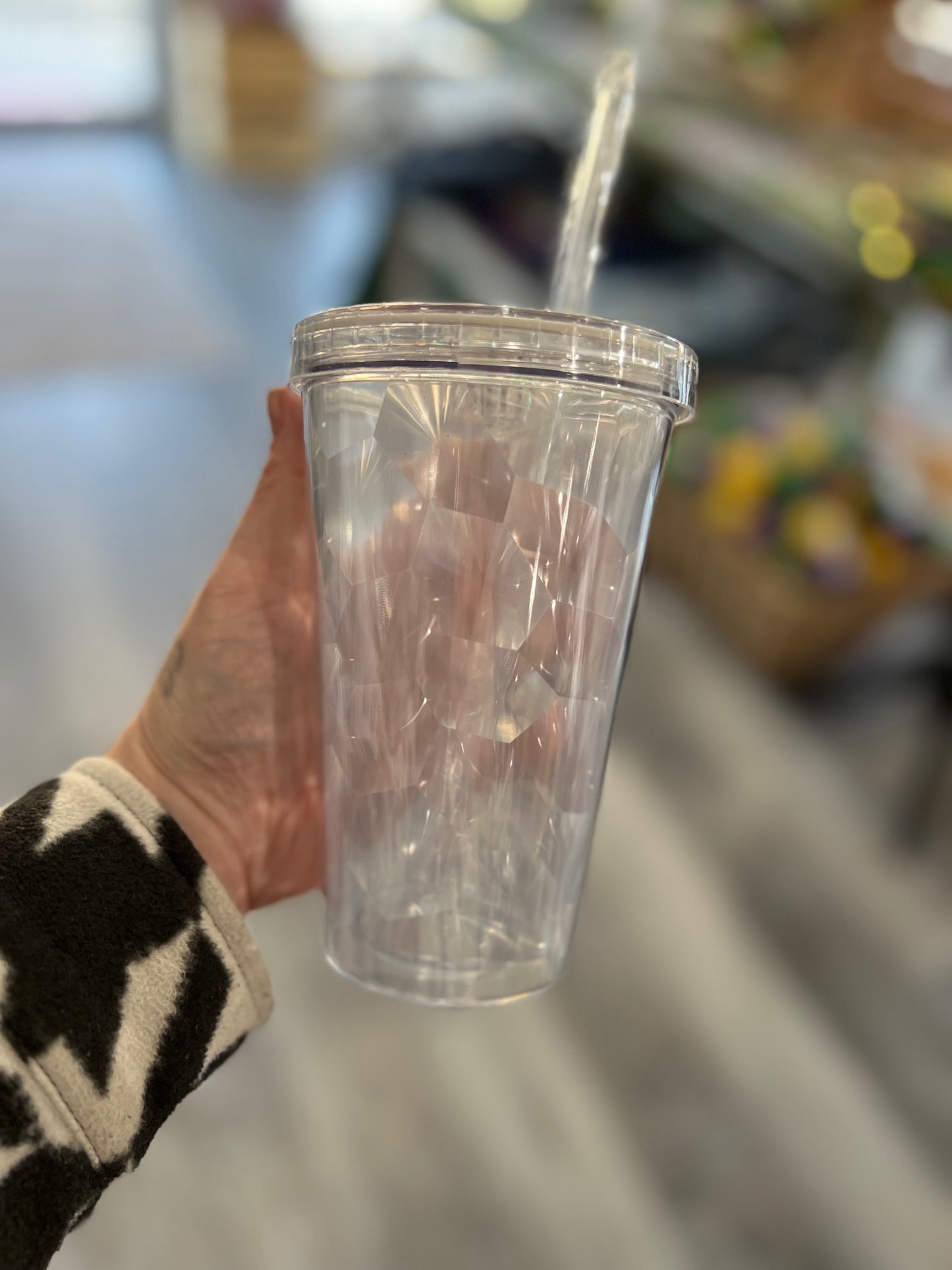 Mardi Gras LED light up Double Wall Tumbler