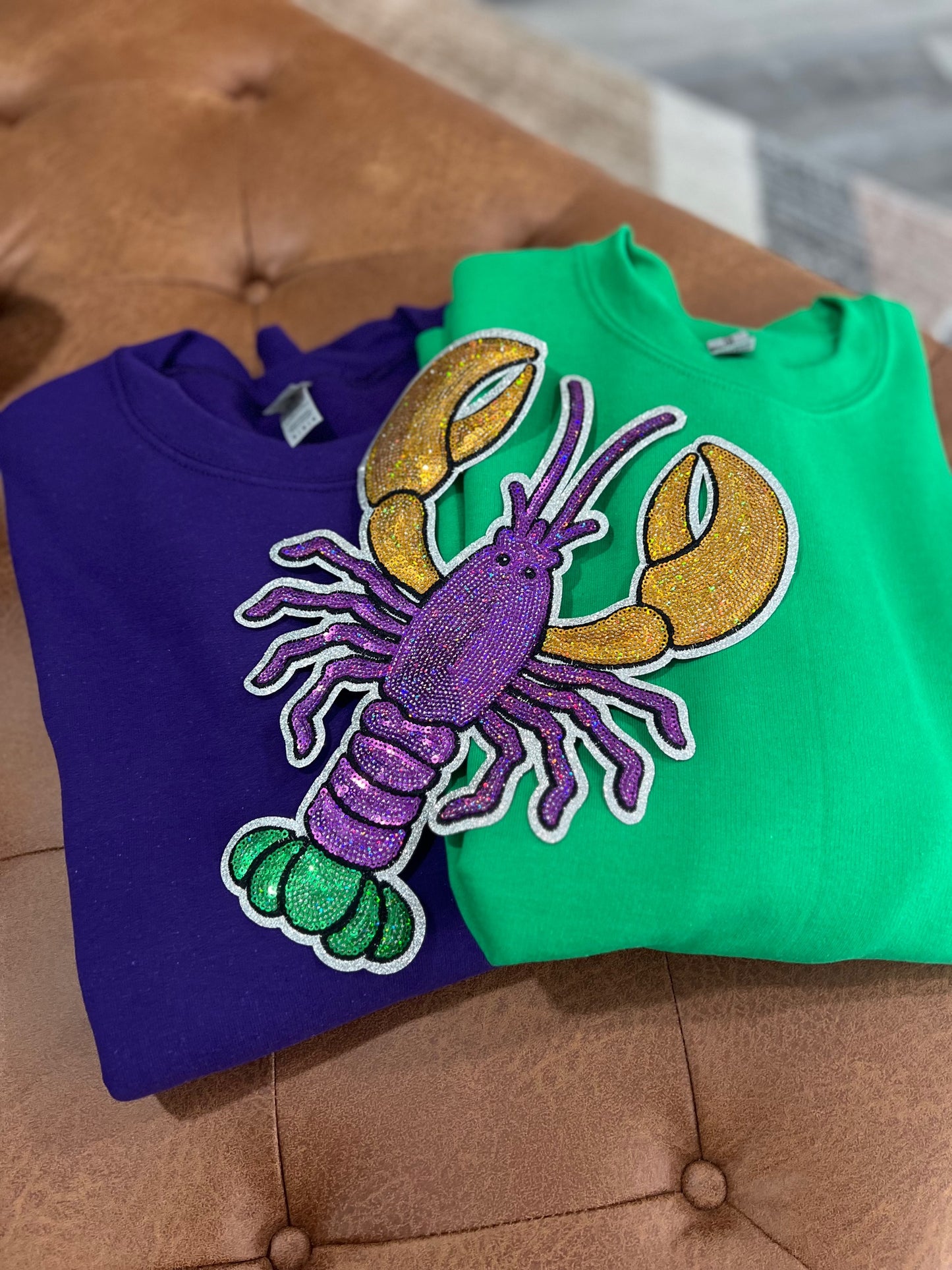 Mardi Gras Sequin Crawfish | Pick your own style top