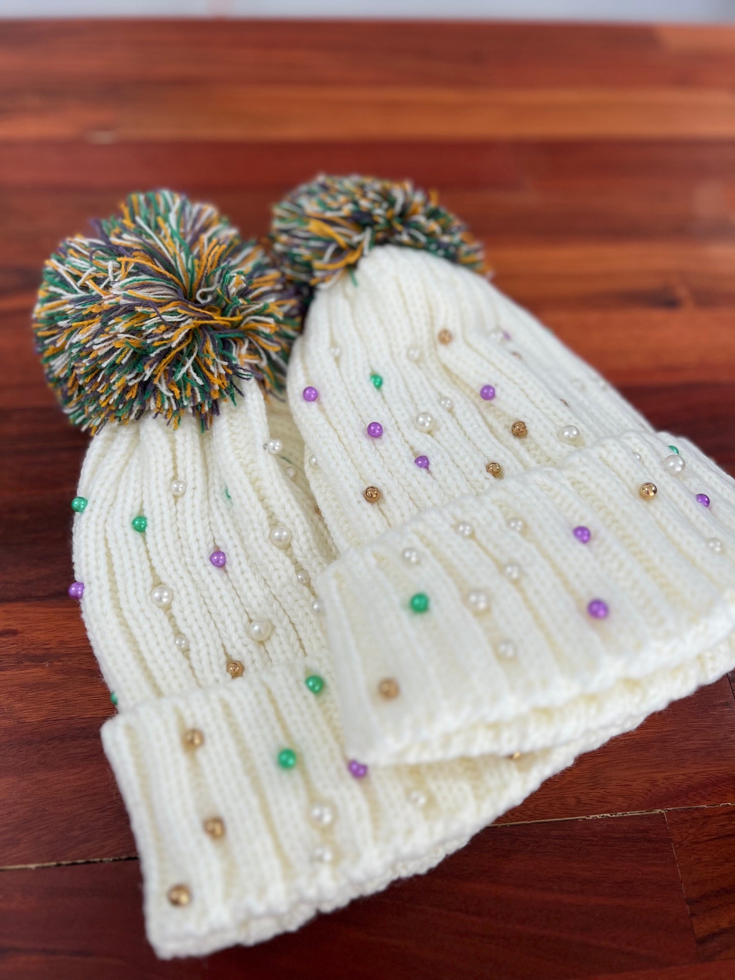 Mardi Gras Pearl Beanie