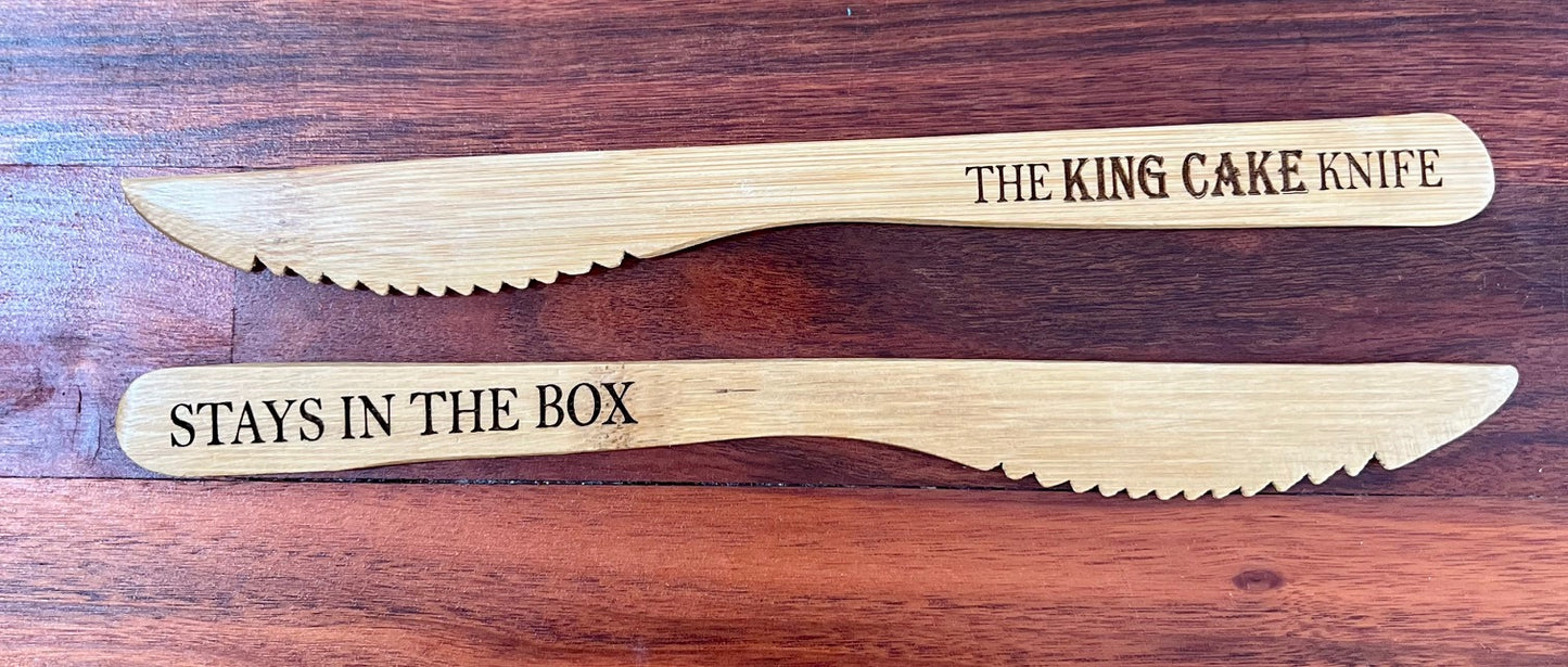 Mardi Gras Bamboo King Cake Knife