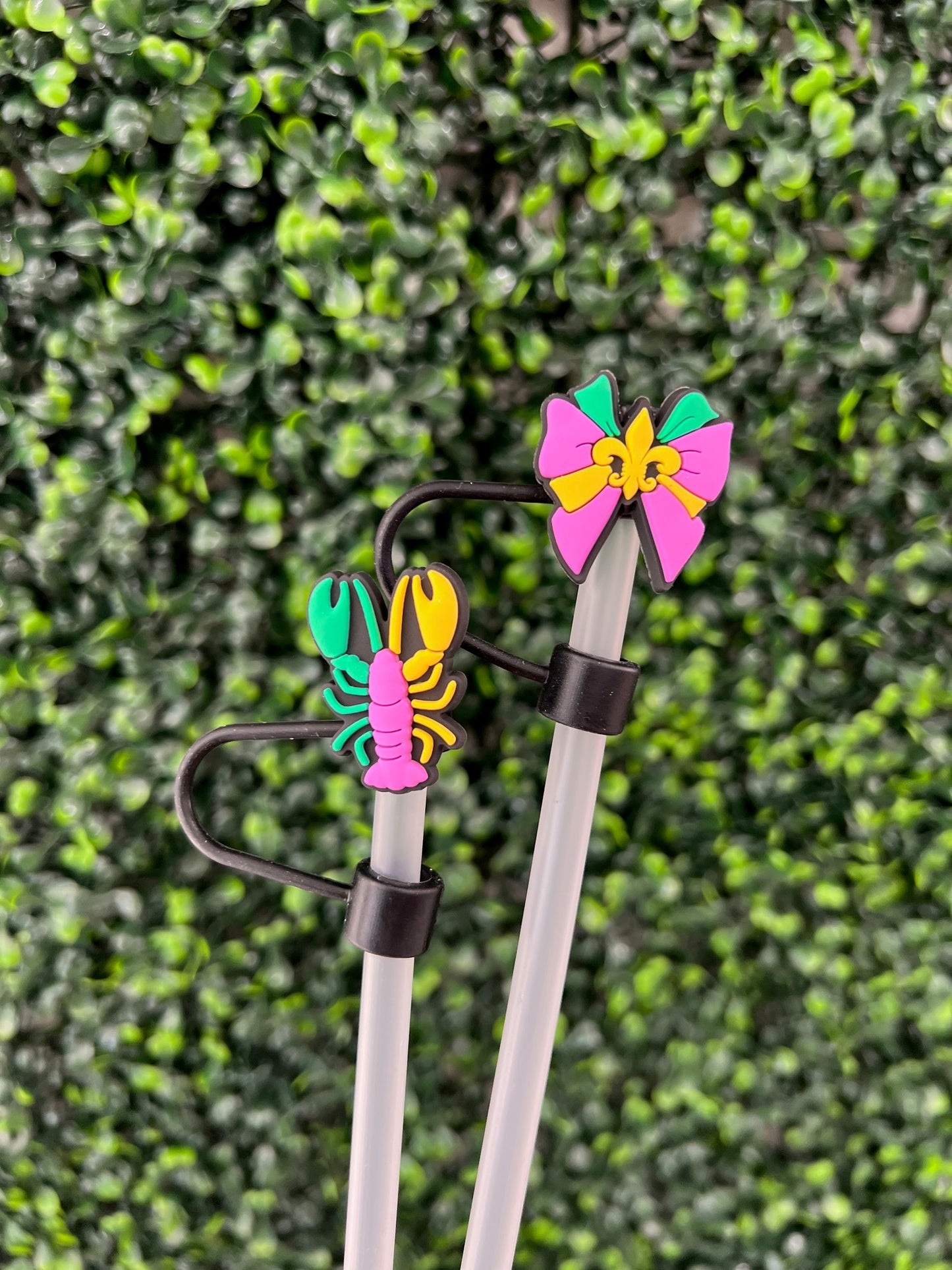 Mardi Gras Straw Toppers | 10mm