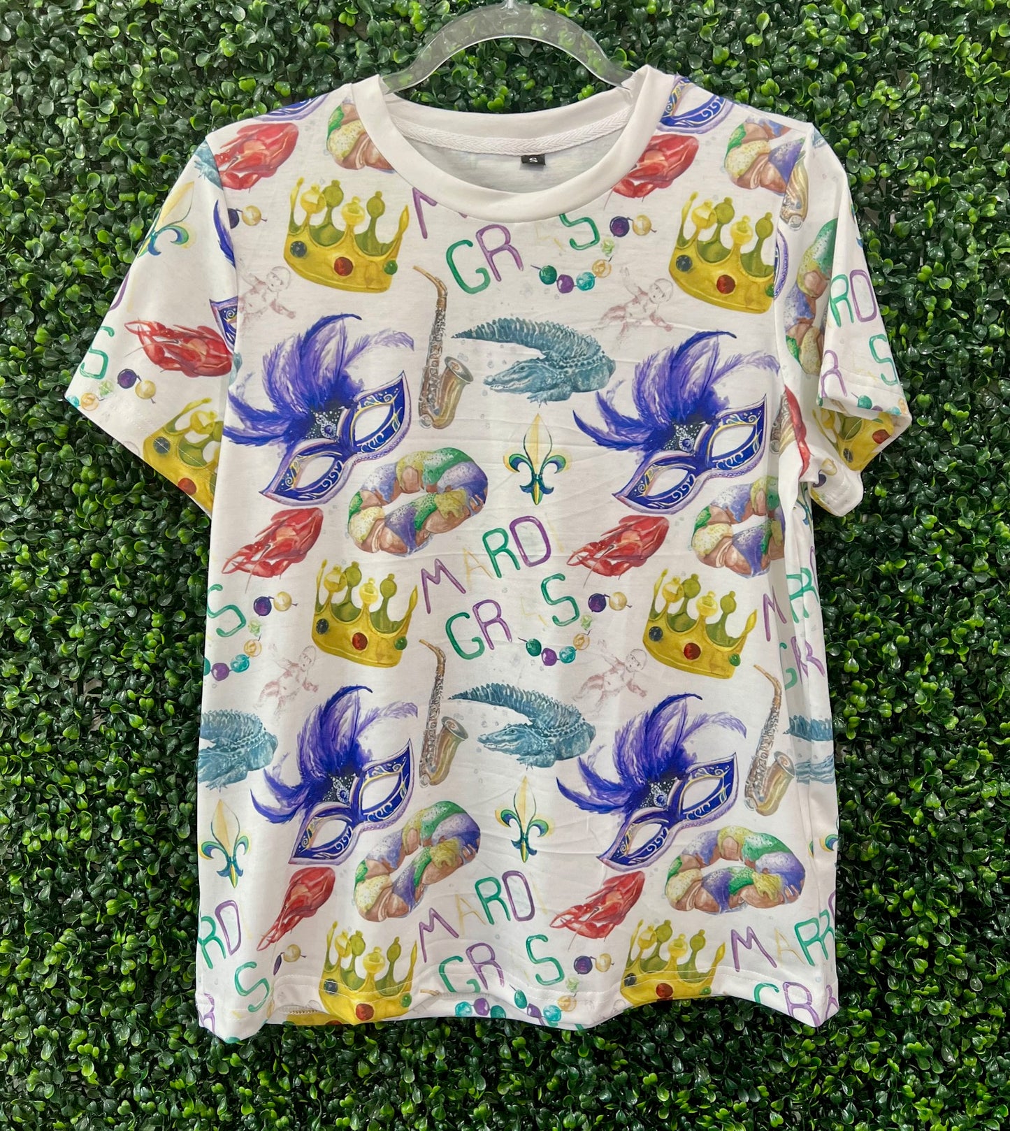 Mardi Gras Short Sleeve Top