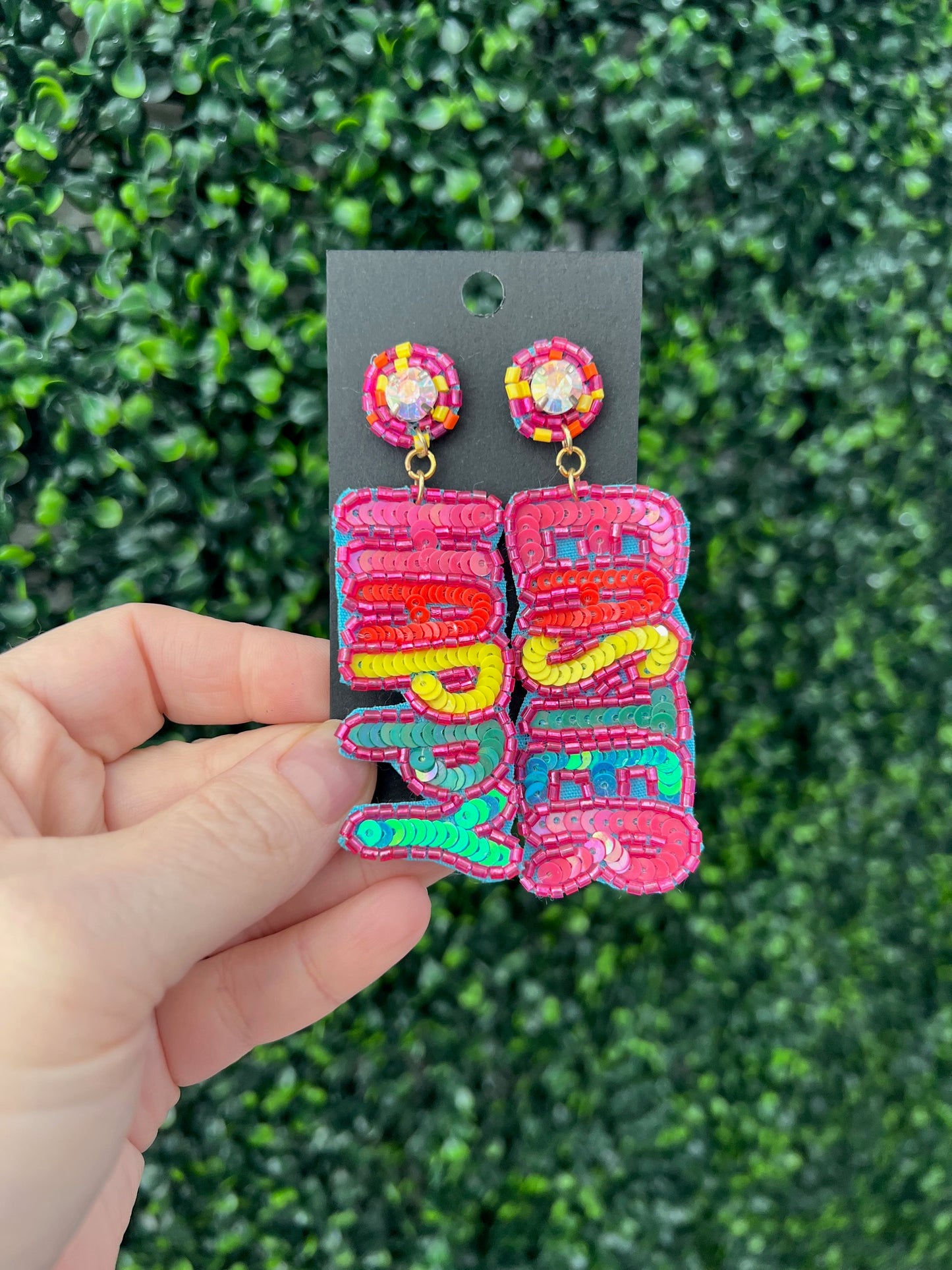 Happy Easter Sequin earrings