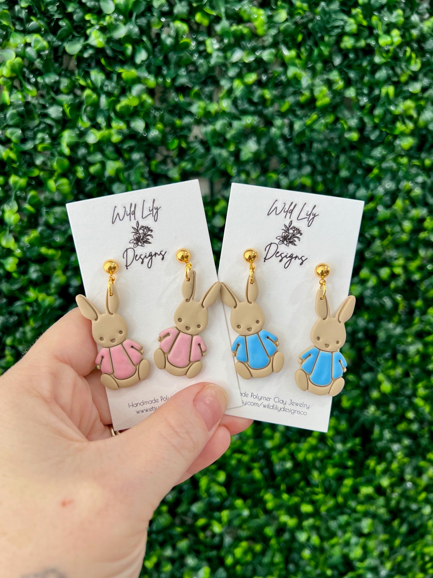 Wild Lily Polymer Clay Easter Earrings