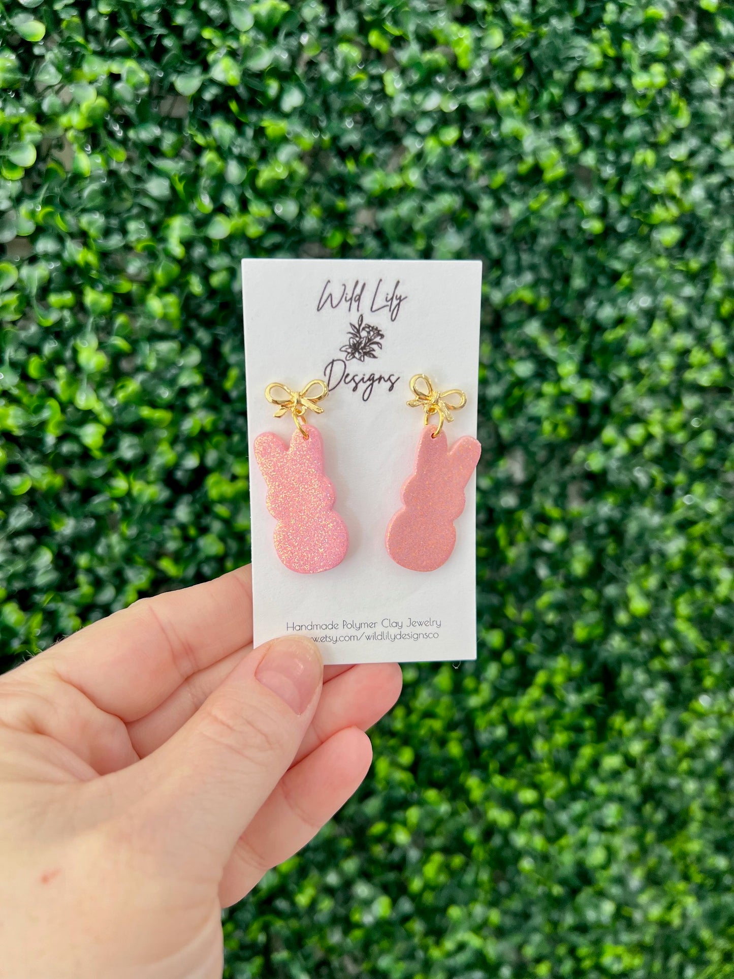 Wild Lily Polymer Clay Easter Earrings