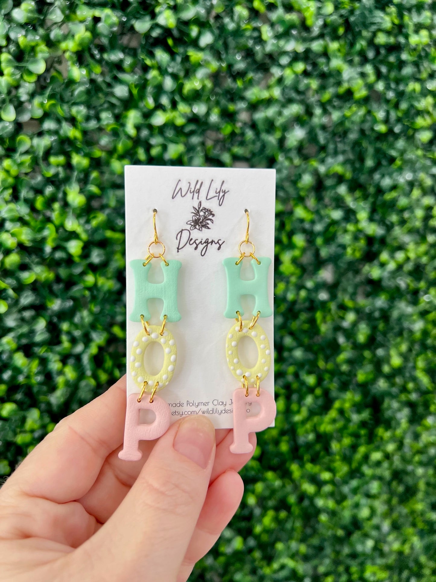 Wild Lily Polymer Clay Easter Earrings