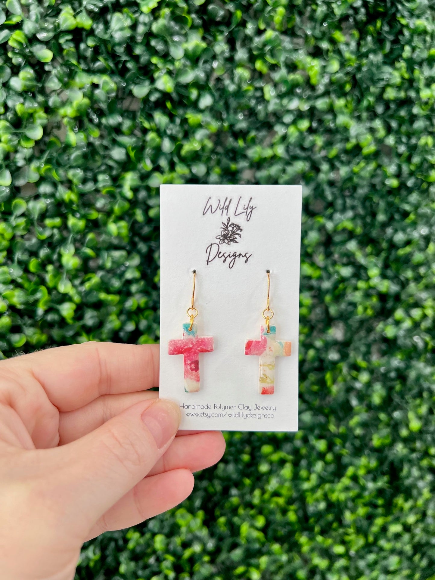 Wild Lily Polymer Clay Easter Earrings