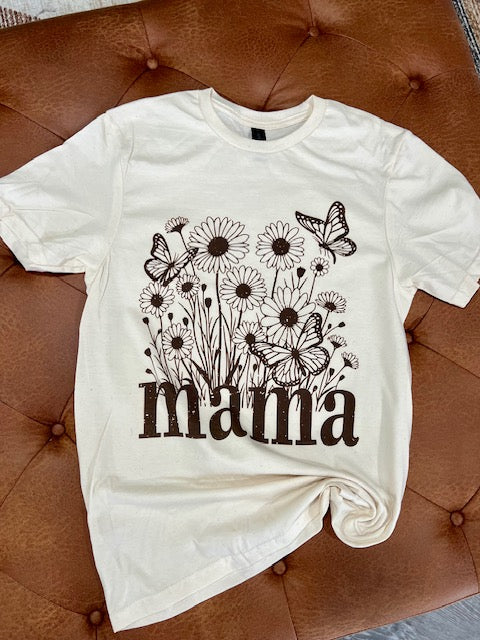 Retro MAMA Wildflowers t-shirt