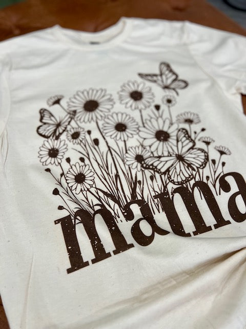 Retro MAMA Wildflowers t-shirt