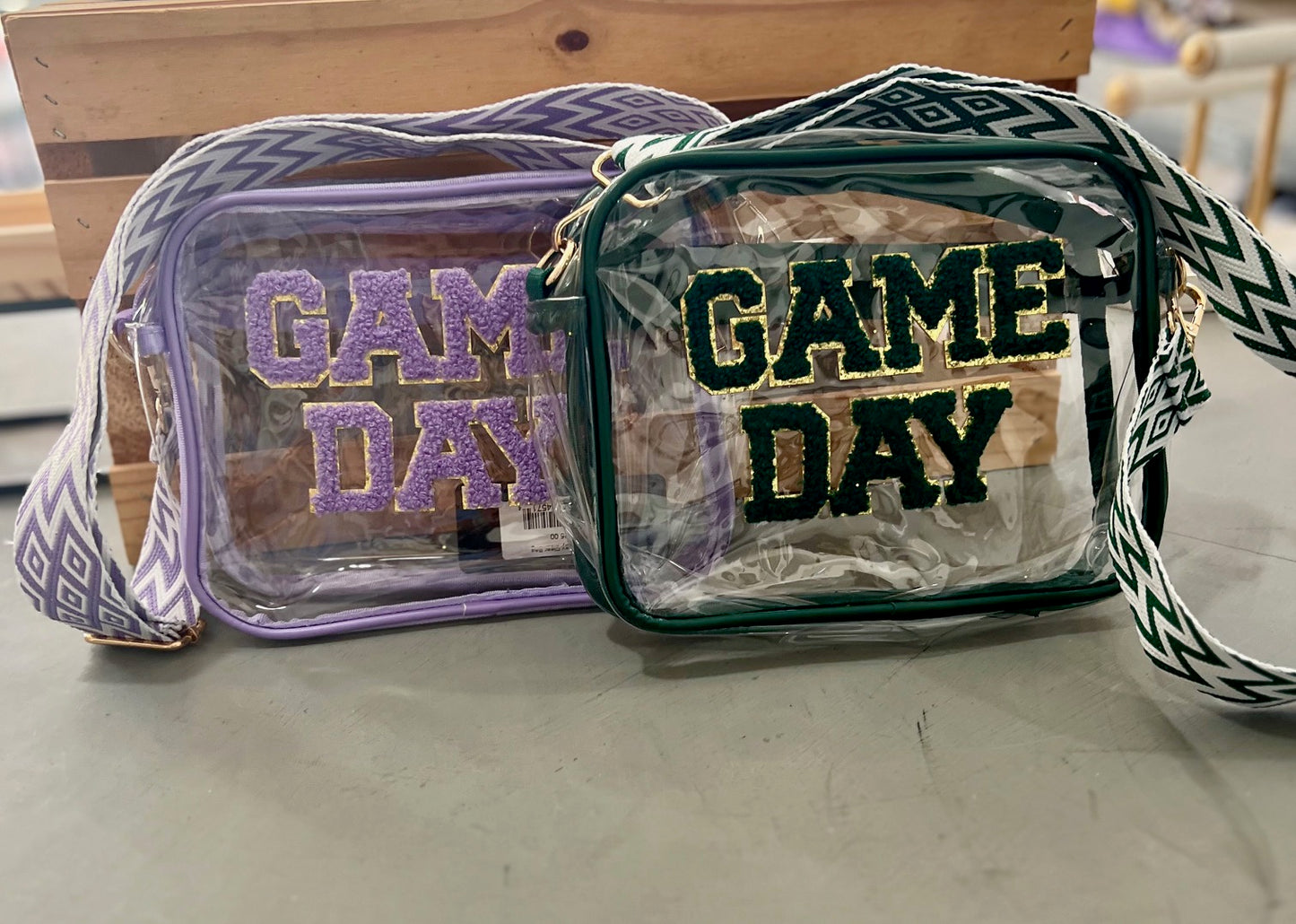 Game Day Clear purses | Purple | Green