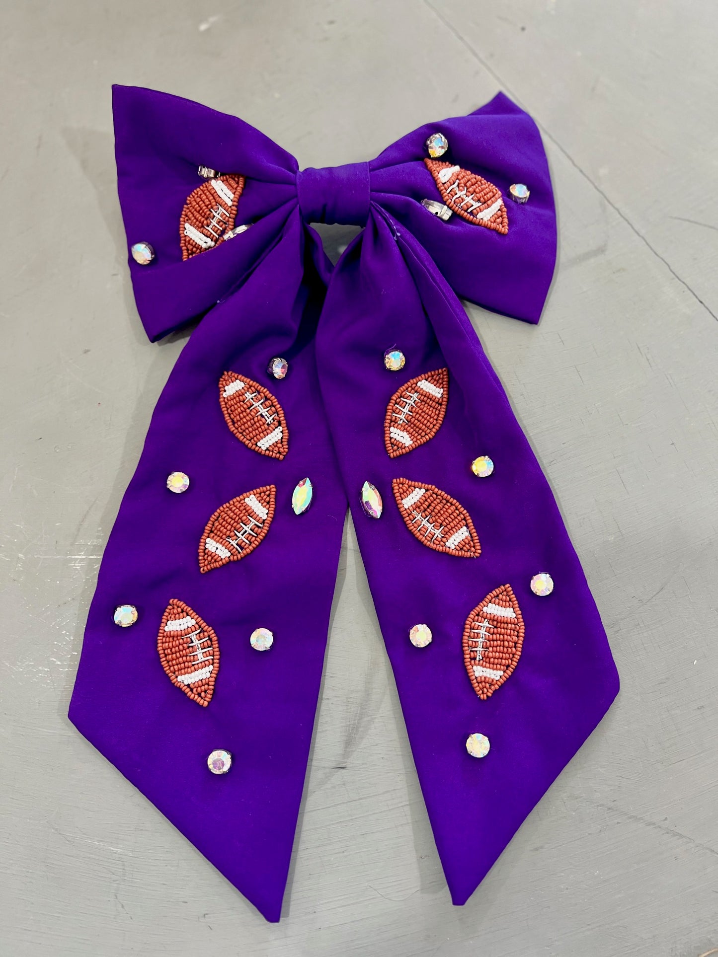 LSU Beaded hair bows | Football | Tiger