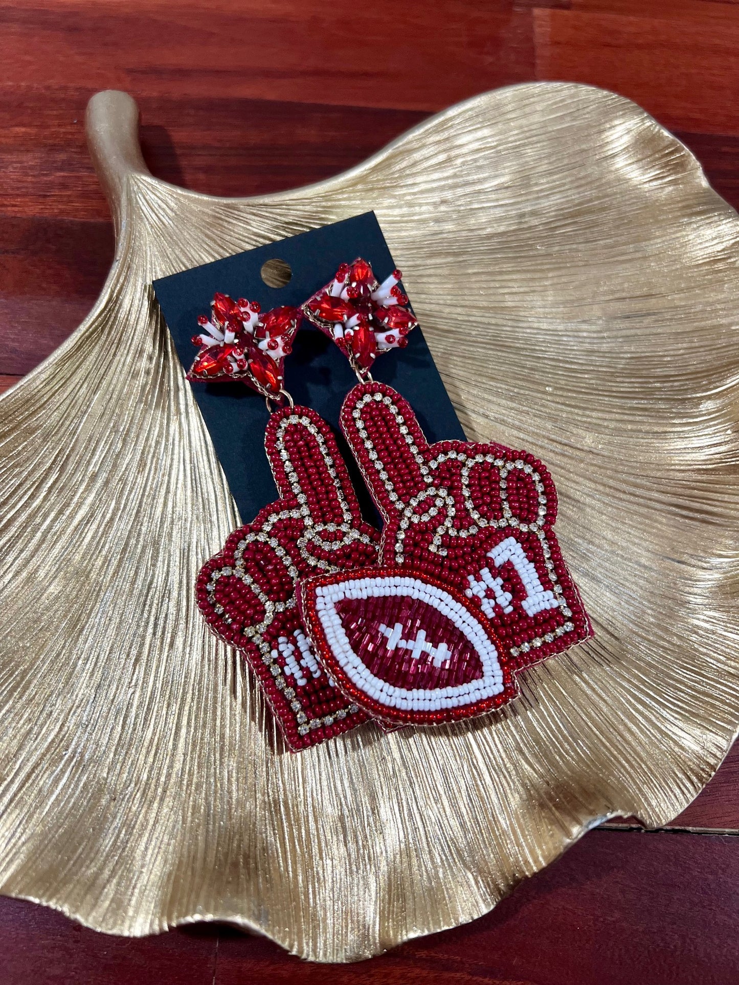 School Spirit #1 Football Earings | Dangles