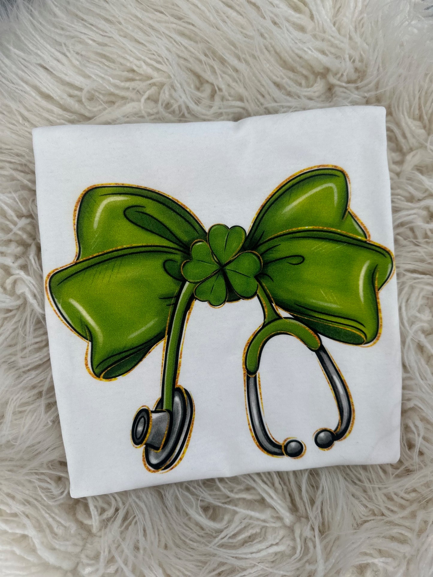 Medical St. Patrick's Day Bow T-shirt