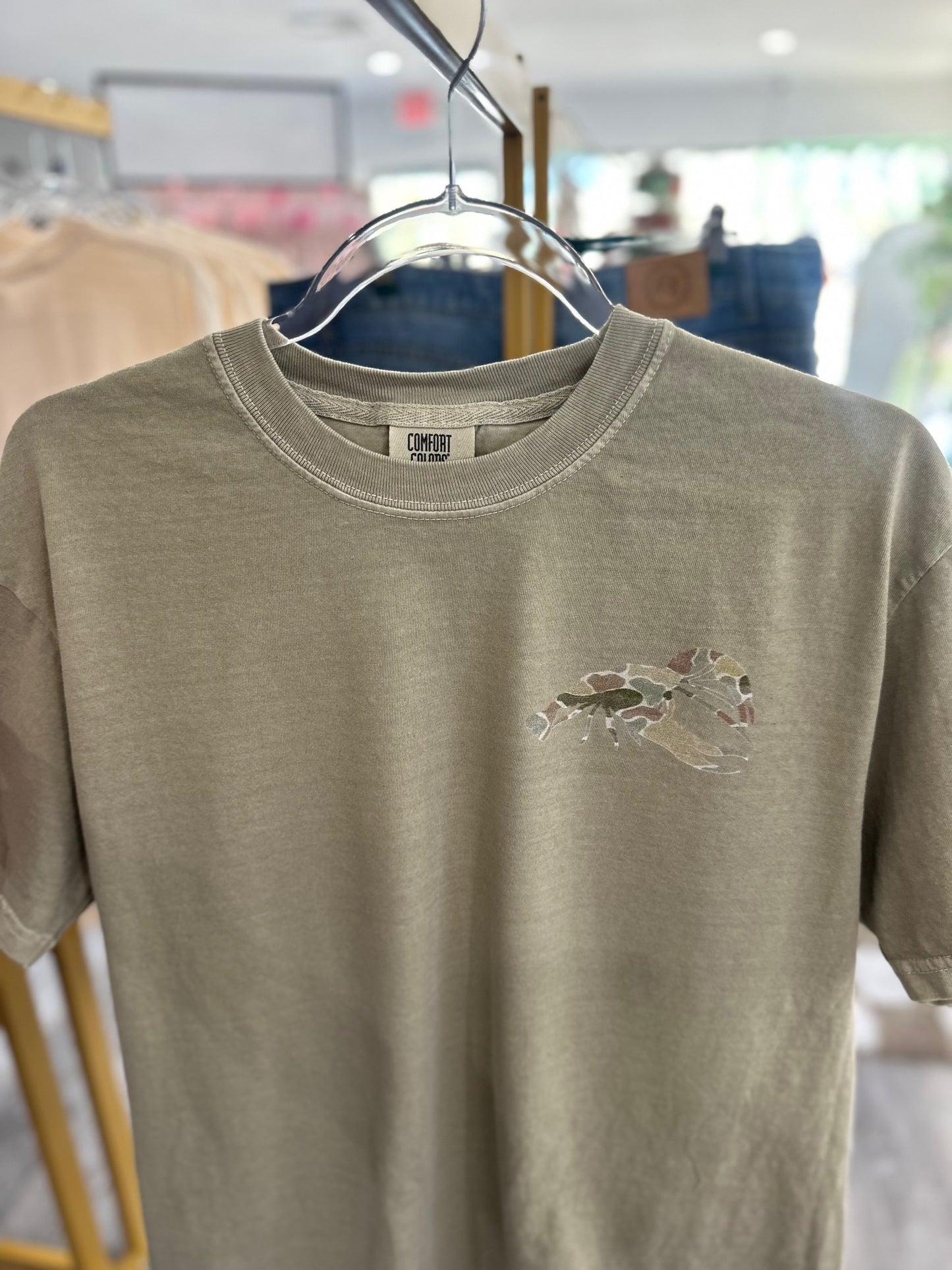 Camo Crawfish Comfort Colors T-shirt