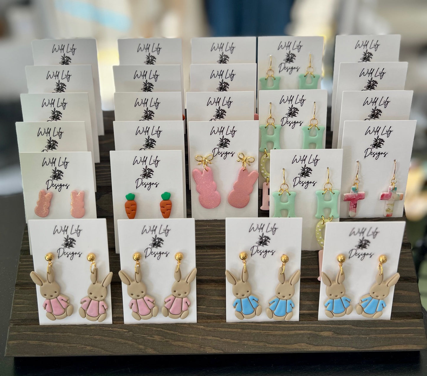 Wild Lily Polymer Clay Easter Earrings