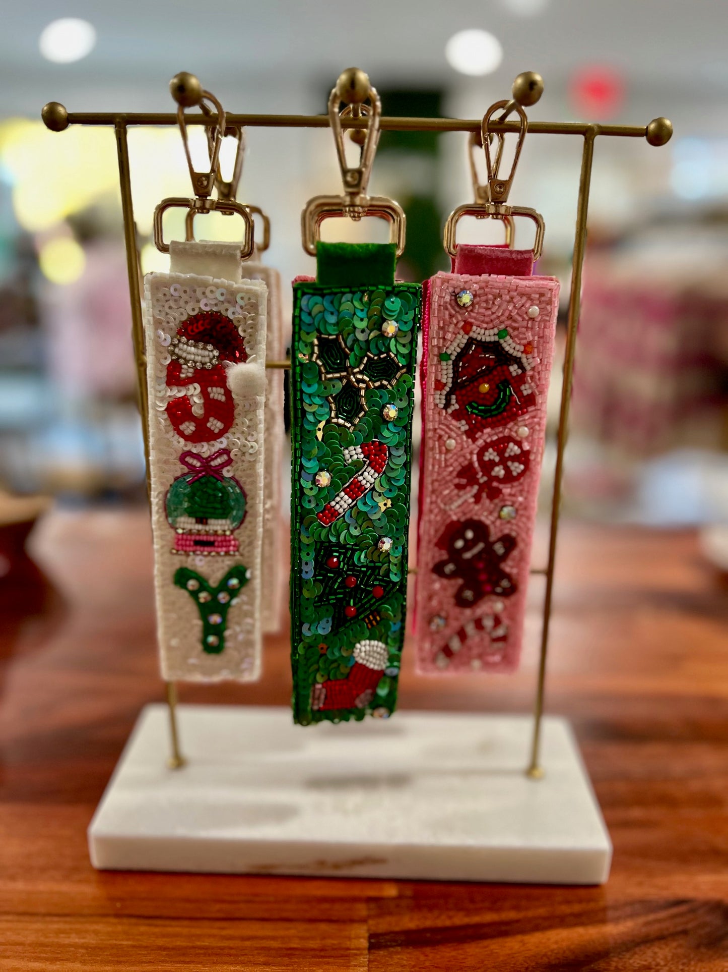 Beaded Christmas Keychains
