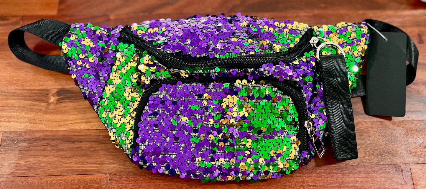 Mardi Gras Sequin Fanny Pack