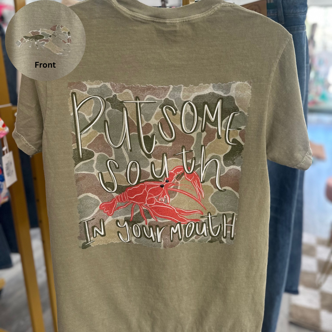 Camo Crawfish Comfort Colors T-shirt