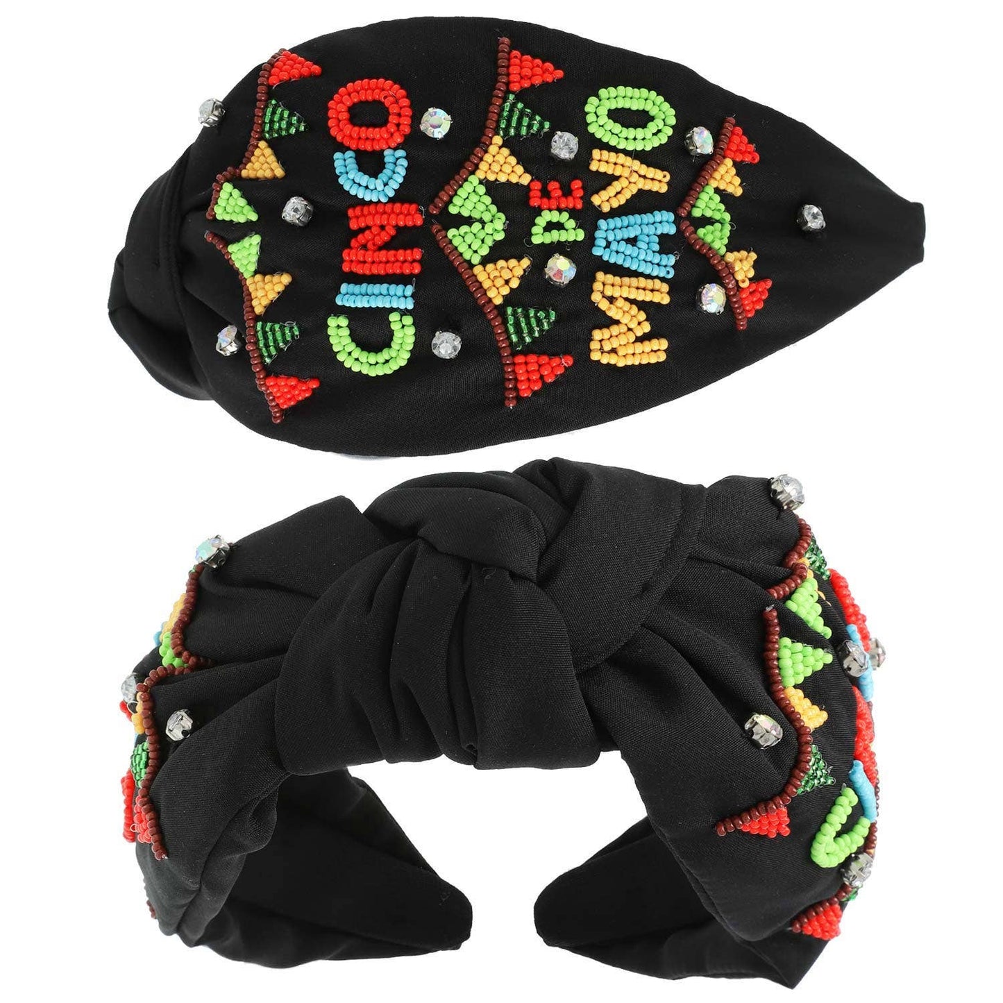 Cinco De Mayo Beaded Top Knotted Headband