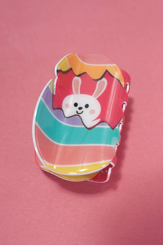 EASTER EGG BUNNY HAIR CLAW CLIP