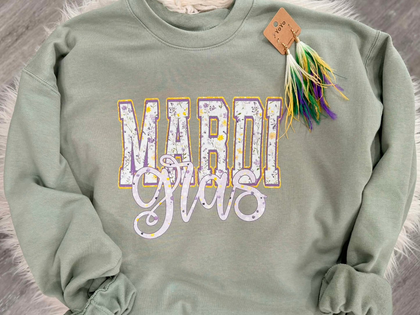 Pastel Mardi Gras Sweatshirt