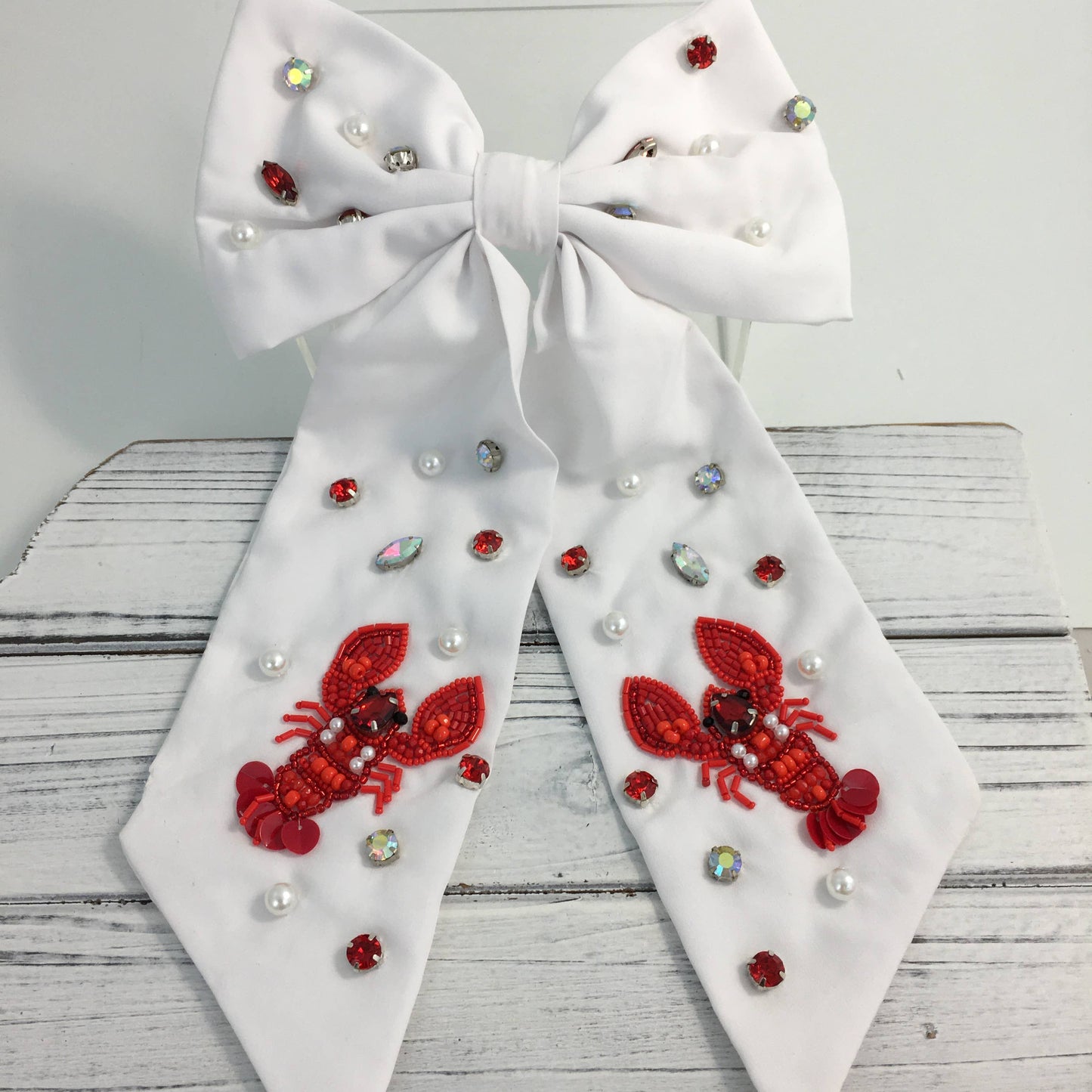crawfish hair bow