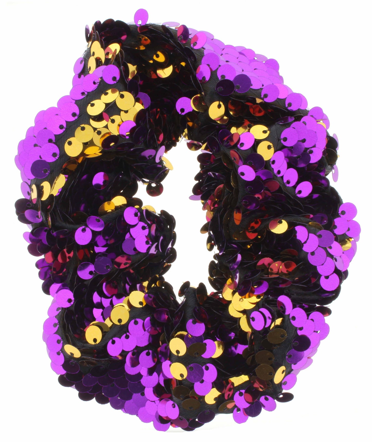 Kids Purple & Gold Sequin Scrunchie
