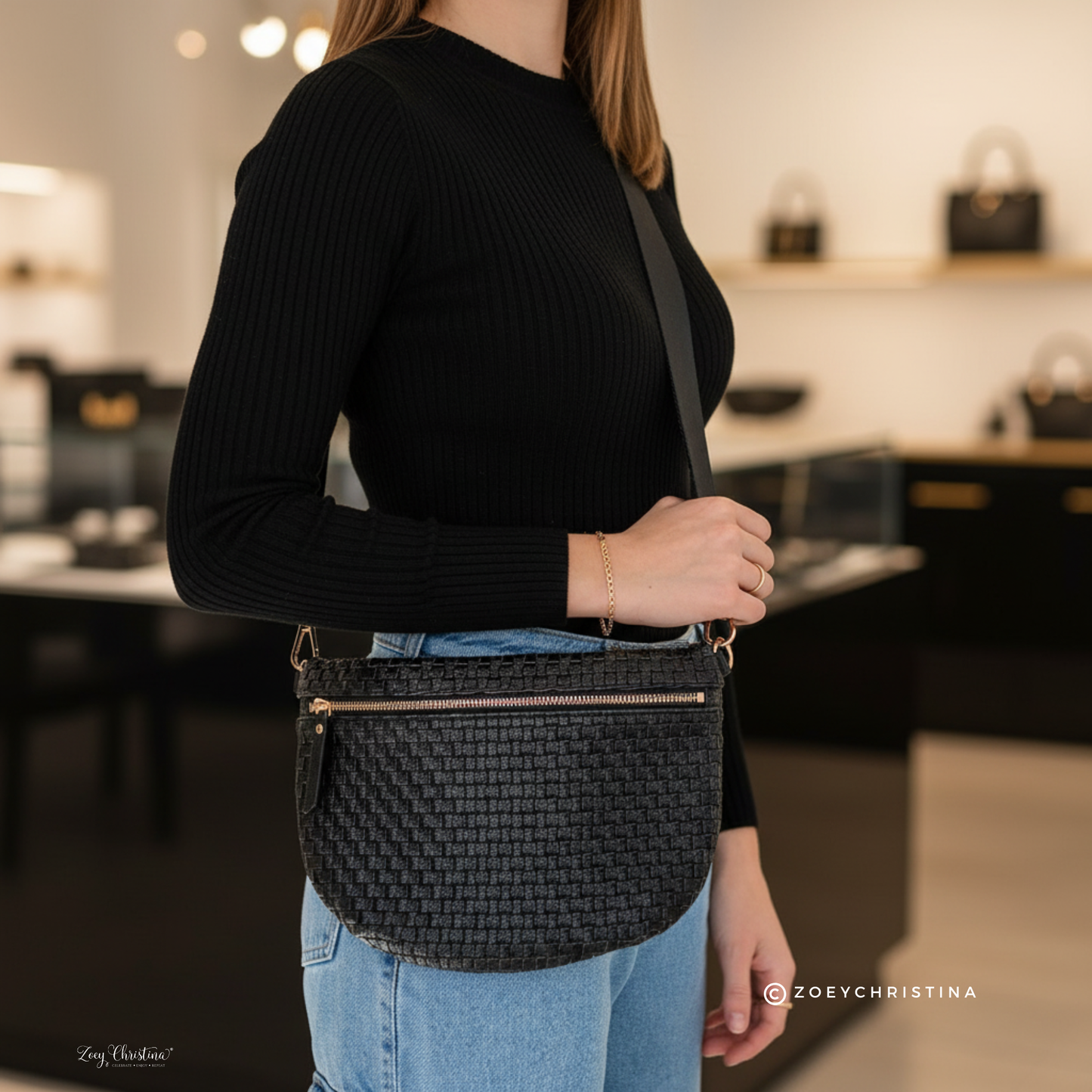 Checker Crossbody Bag