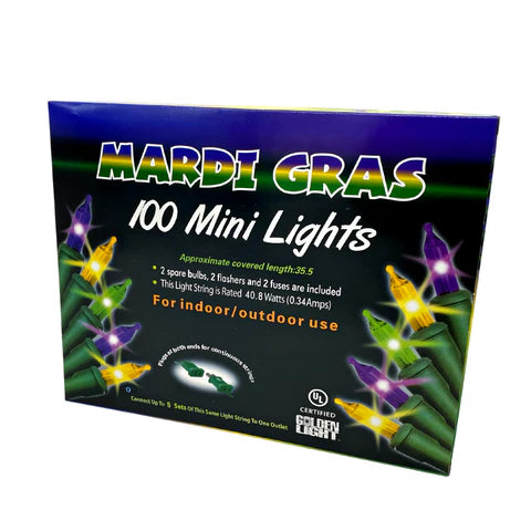 Mardi Gras String lights 22ft