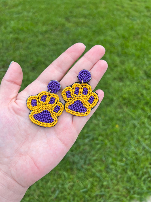 LSU Tiger earrings