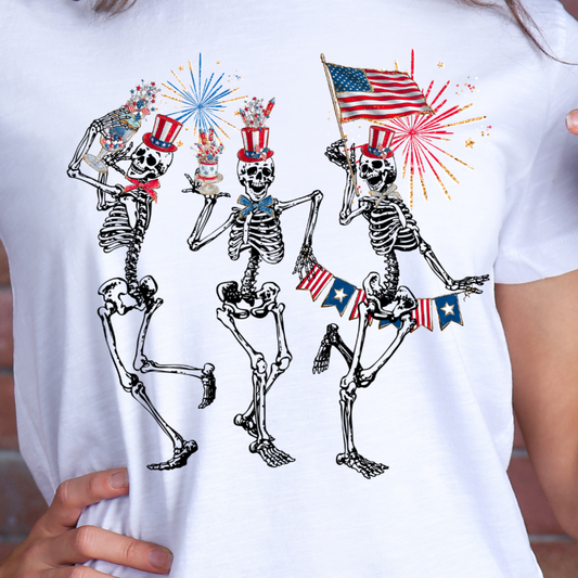 Skeleton Patriotic T-shirt | Men's | Woman's | Kid's