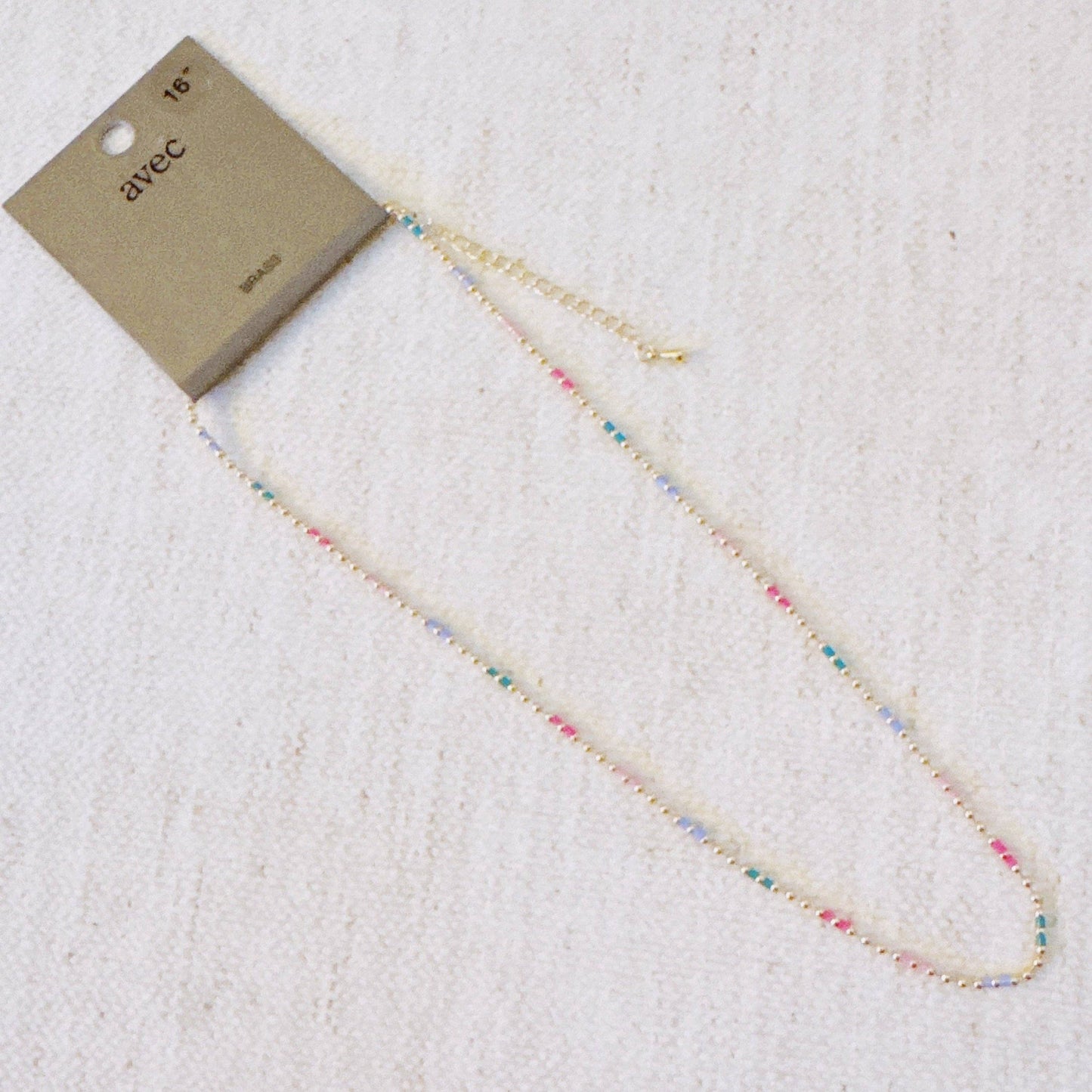 Color Pop Ball Chain Necklace – Dainty Beaded Chain with a Playful Rainbow Touch