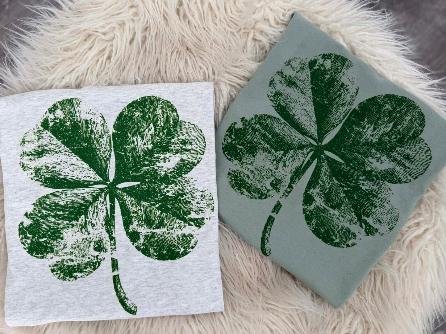 Green Stamped Clover