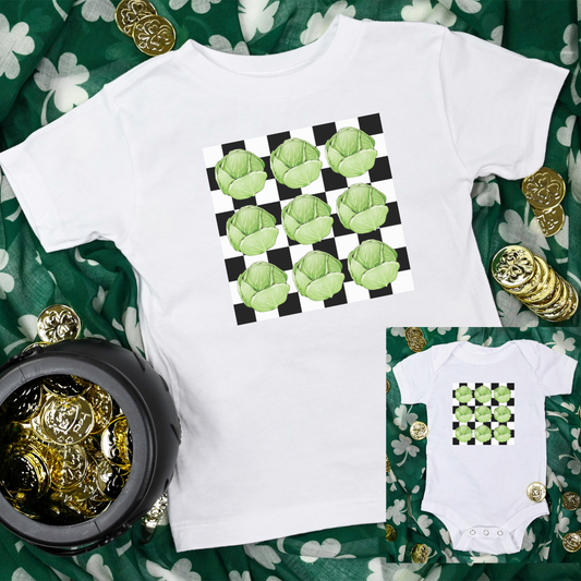 Kids Checkered Cabbage T-shirt