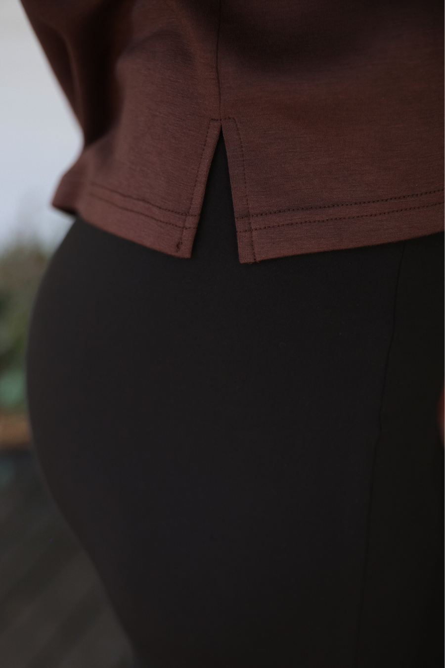 Casual Luxe Top- Chocolate